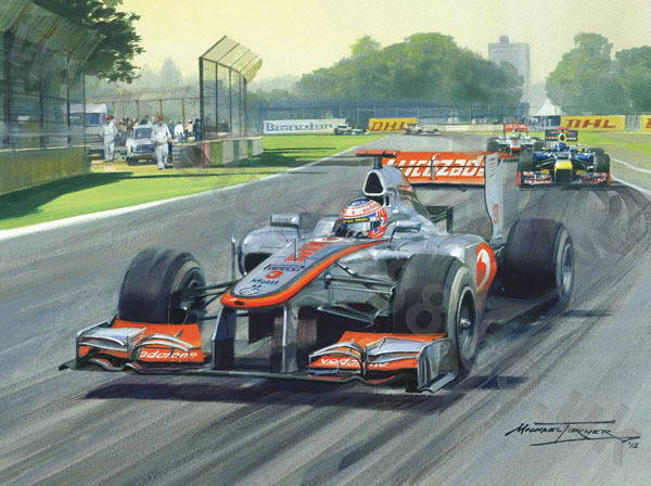 Дженсон Баттон за рулем McLaren в Альберт-Парке на Гран-при Австралии 2012 - картина Michael Turner