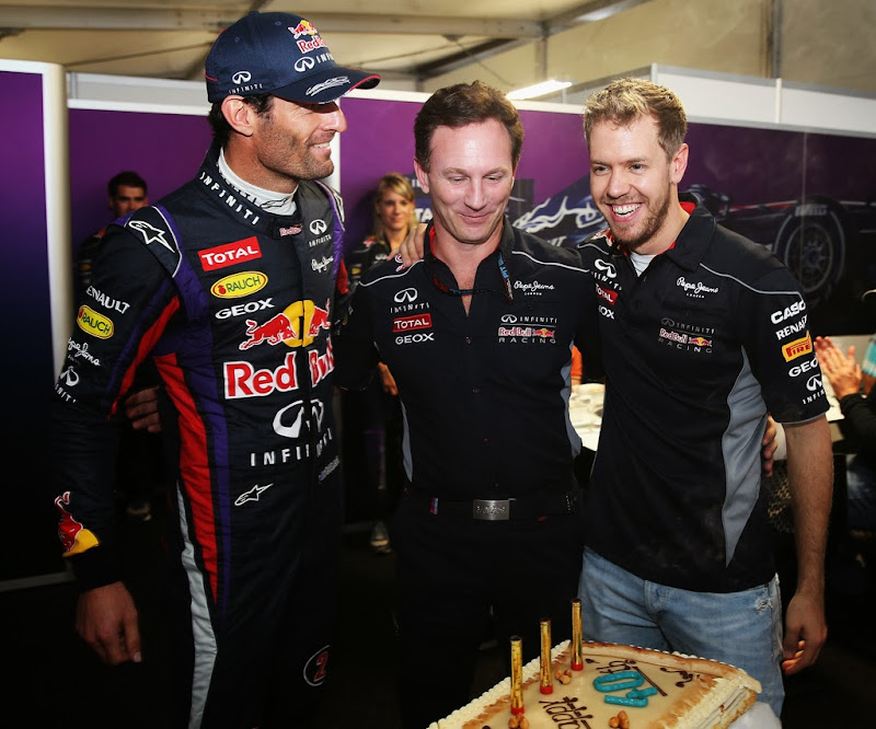 торт для Кристиана Хорнера на 40-летие на Гран-при США 2013