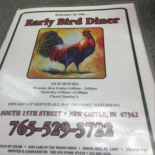 American Restaurant «Early Bird Diner», reviews and photos, 211 S 15th St, New Castle, IN 47362, USA