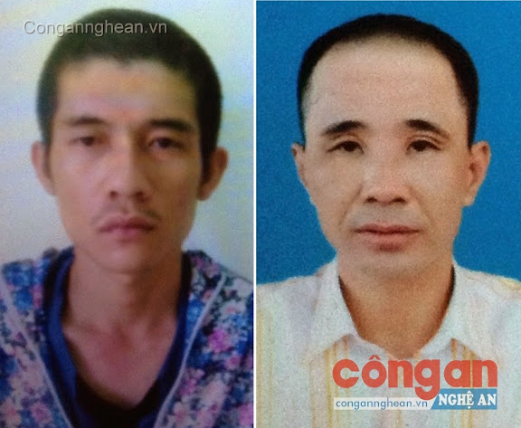 Hai đối tượng Nguyễn Cao Nguyên và Nguyễn Quang Trung bị Công an phường Đông Vĩnh bắt giữ