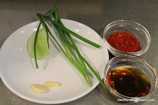 What we need to make cucumber kimchi today