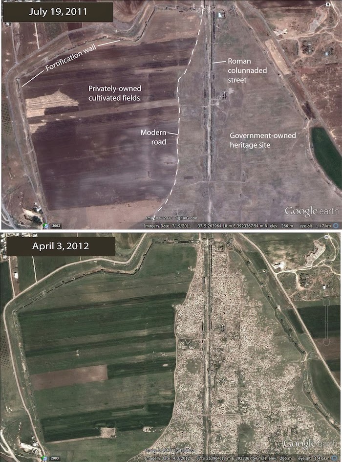 Widespread damage to Syria's ruins seen from space Widespread damage to Syria's ruins seen from space