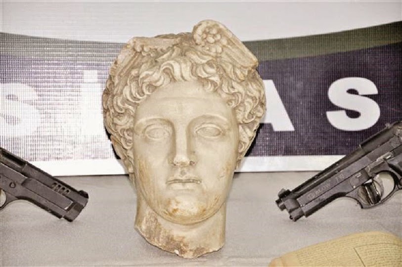 Head of Greek god Hermes seized in Turkey Head of Greek god Hermes seized in Turkey