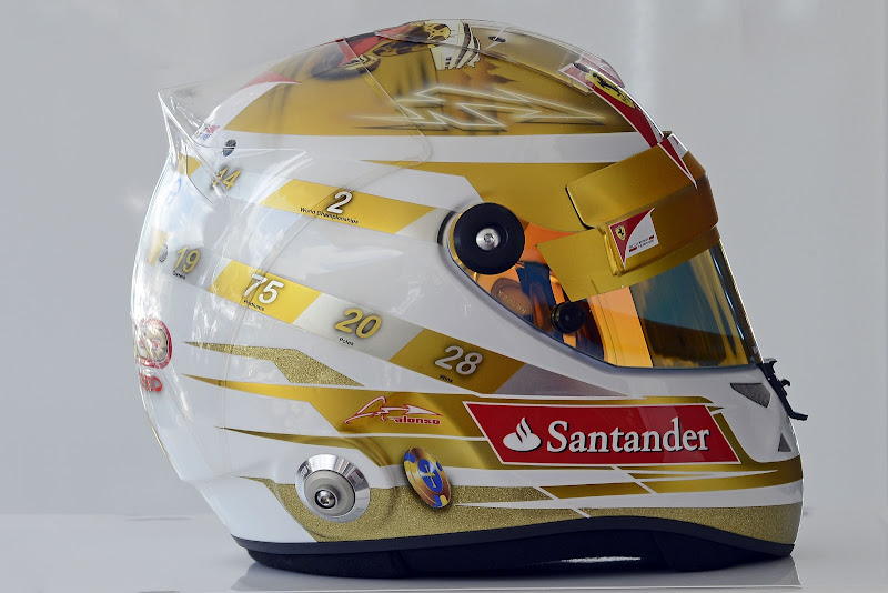 шлем Фернандо Алонсо для Гран-при Монако 2012 - вид справа