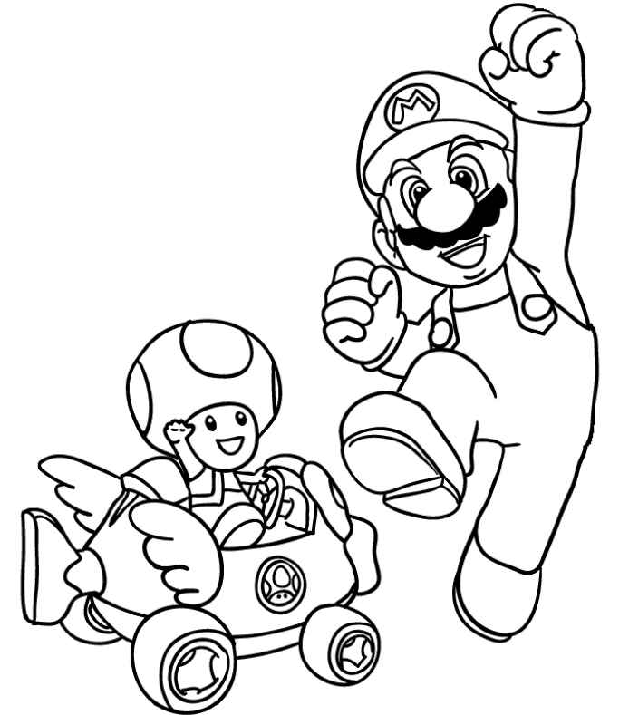 Mario Kart Coloring Pages