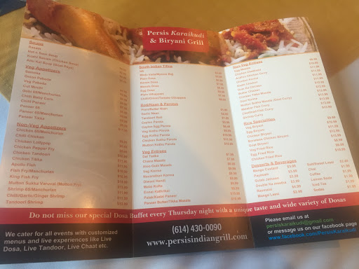 Indian Restaurant «Persis Karaikudi & Biryani Grill», reviews and photos, 195 E Campus View Blvd, Columbus, OH 43235, USA