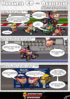 комикс MiniDrivers по квалификации Гран-при Японии 2013