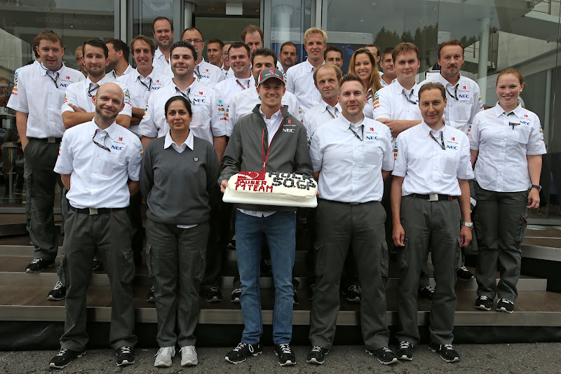 Нико Хюлькенберг отмечает свою 50-ую гонку на Гран-при Бельгии 2013