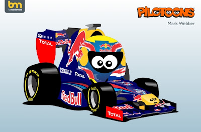 Марк Уэббер Red Bull RB8 pilotoons 2012