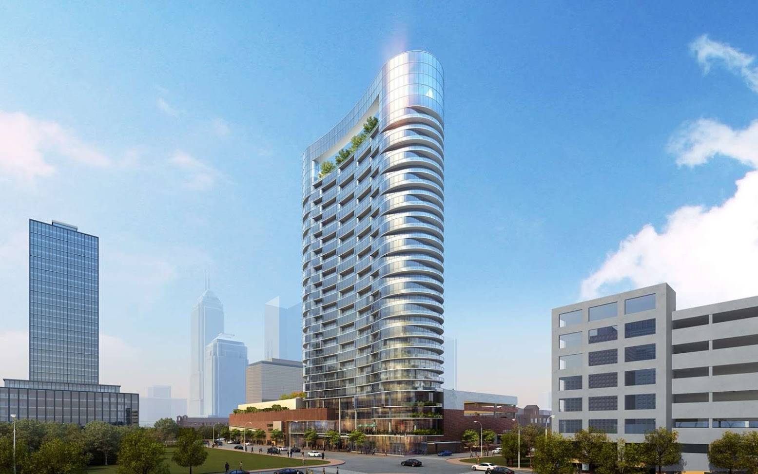 Glass Tower On Former Site of Market Square