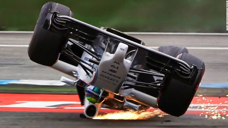 авария Фелипе Массы на первом круге Гран-при Германии 2014