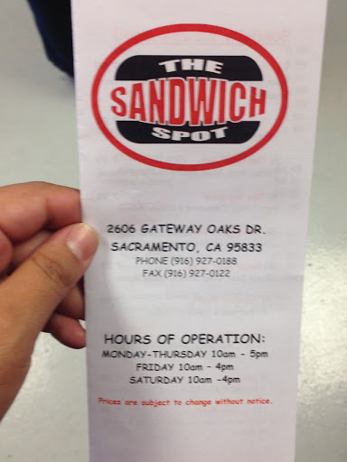 Sandwich Shop «Sandwich Spot», reviews and photos, 2606 Gateway Oaks Dr, Sacramento, CA 95833, USA