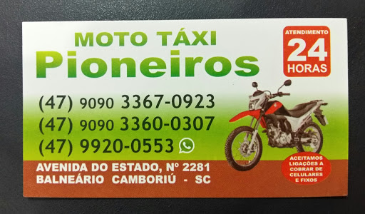 Moto Táxi Pioneiros, Av. do Estado, 2281 - Centro, Balneário Camboriú - SC, 88330-075, Brasil, Serviço_de_Táxis, estado Santa Catarina