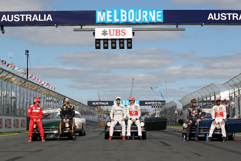 шесть чемпионов на стартовой решетке на Гран-при Австралии 2012