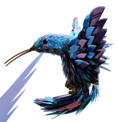 Animal Sculptures Made From Shattered CDs Seen On www.coolpicturegallery.us Animal Sculptures Made From Shattered CDs Seen On www.coolpicturegallery.us