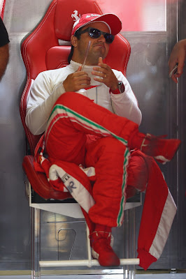 Фелипе Масса в боксах Ferrari на Гран-при Италии 2013
