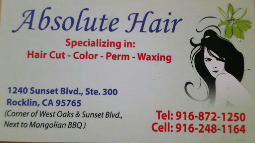 Beauty Salon «Absolute Beauty Hair Salon Spa», reviews and photos, 1240 Sunset Blvd # 300, Rocklin, CA 95765, USA