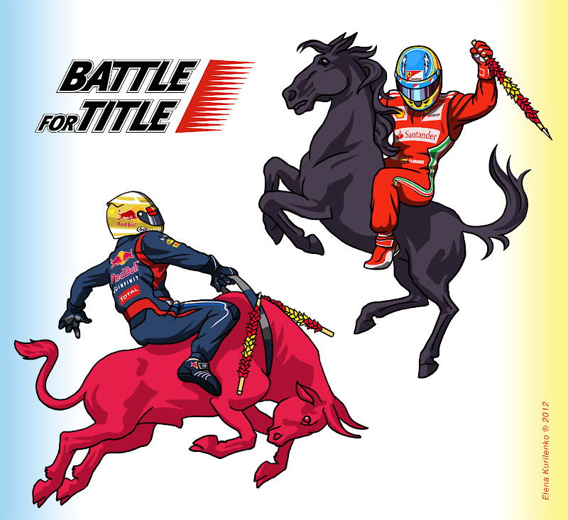 Battle for Title - битва за титул между Фернандо Алонсо и Себастьяном Феттелем 2012