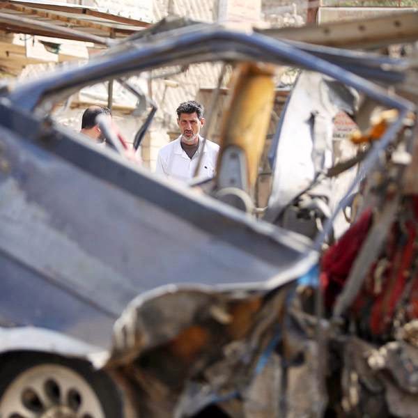 An AFP journalist saw the charred remains of the car, and said two cars and several nearby homes were damaged by the blast. An AFP journalist saw the charred remains of the car, and said two cars and several nearby homes were damaged by the blast.