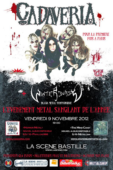 Cadaveria / Winterburst @ Le Klub, Paris 09/11/2012 Cadaveria / Winterburst @ Le Klub, Paris 09/11/2012