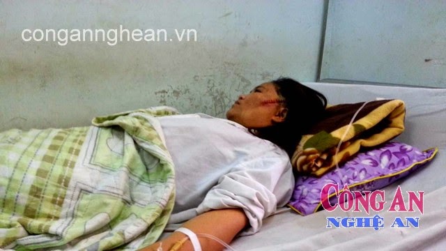 Chị Lê Thị Tâm đang điều trị tại bệnh viện