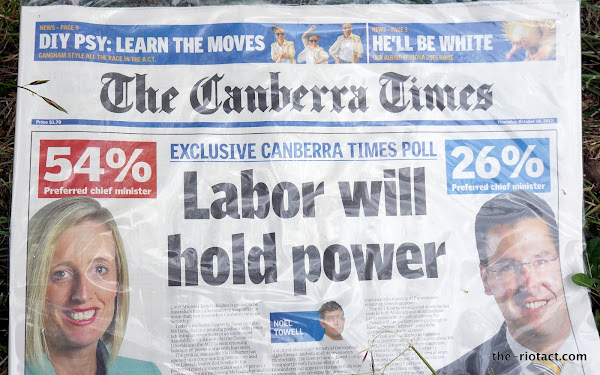 canberra times cover