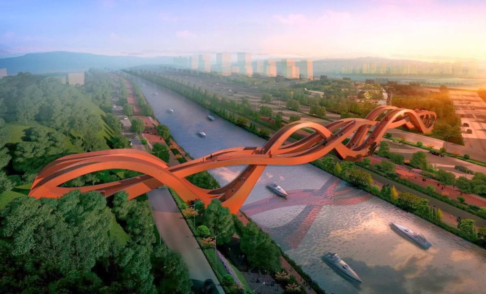 Changsha, Hunan, Cina: [NEXT WINS COMPETITION PEDESTRIAN BRIDGE]