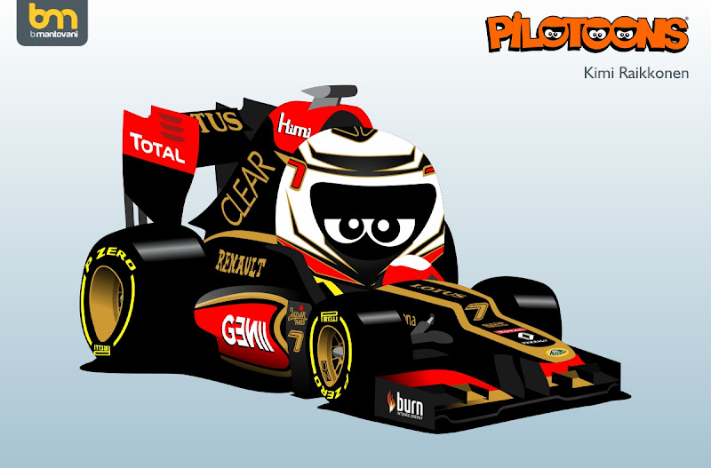 Кими Райкконен Lotus E21 pilotoons 2013