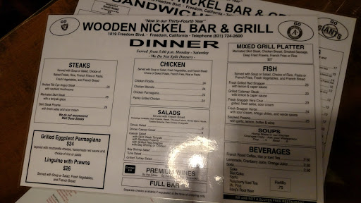 Bar & Grill «Wooden Nickel Bar & Grill», reviews and photos, 1819 Freedom Blvd, Freedom, CA 95019, USA