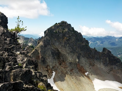 East Ridge (left side) of Pinnacle Peak as seen from the top of The Castle