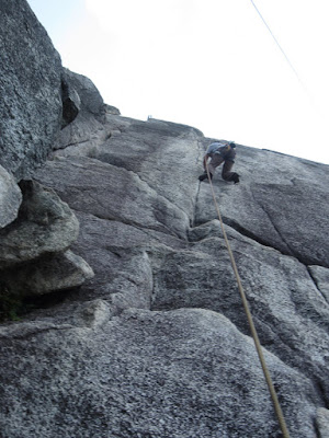 Jean climbing Flying Circus (5.10a)