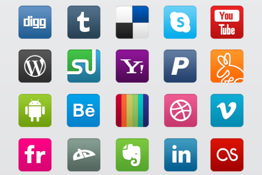 17Beautiful Social media Icon sets for Bloggers Wpzoom+social+media+icons
