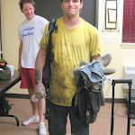 Yup, I got muddy...and the rest of the band was waiting in the dressing room to laugh at me...sorry Leta, I ruined the “Chicken Shack” shirt