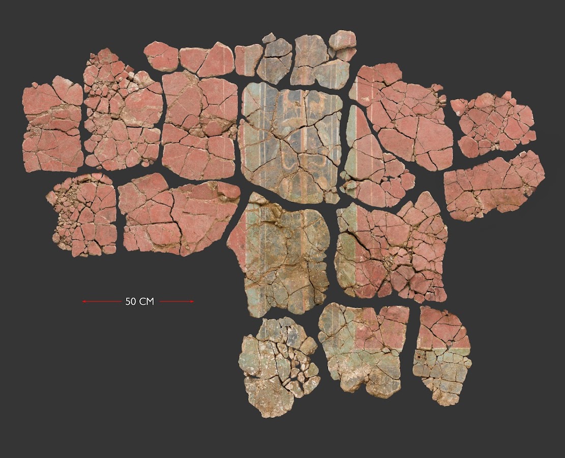 Roman fresco unearthed in London Roman fresco unearthed in London