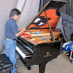 tuning Sarah's piano