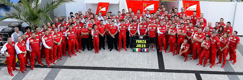 Ferrari в поддержку Жюля Бьянки на Гран-при России 2014