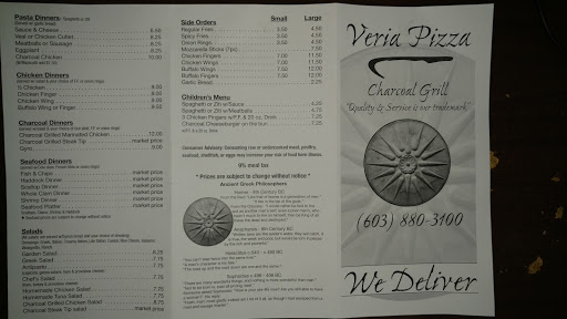 Pizza Restaurant «Veria Pizza Charcoal & Grill Restaurant», reviews and photos, 87 Lowell Rd, Hudson, NH 03051, USA