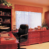 Simpson Home Office 3 of 4 - This home office features modular pieces that were combined for a built-in look. Lots of bookcases, storage, and file drawers make this beautiful room extremely functional.