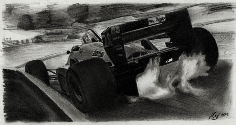 Ferrari pencil drawing