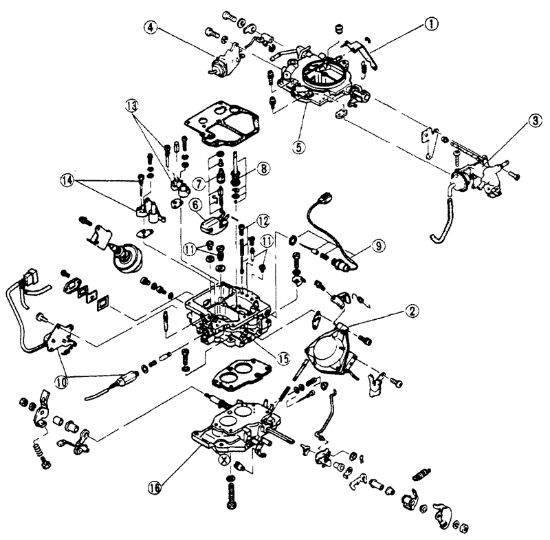 Элементы карбюратора Nikki - модель с автоматической воздушной заслонкой