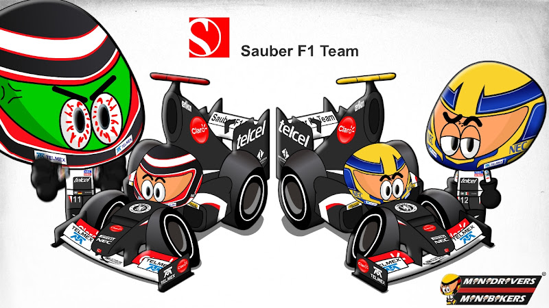 Нико Хюлькенберг Эстебан Гутьеррес Sauber C32 Los MiniDrivers 2013