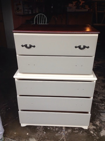 Paris Gray And White Tallboy Dresser On Casters Wild Sparrow Designs