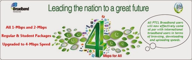 PTCL Pakistan Day Promo 4-Mbps for All 4-Mpbs For All