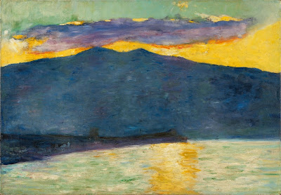 Lesser Ury - Sonnenuntergang am italienischen See (Oberitalien)