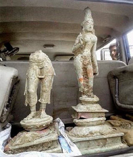 Unearthed idols dated to the 15th century Unearthed idols dated to the 15th century