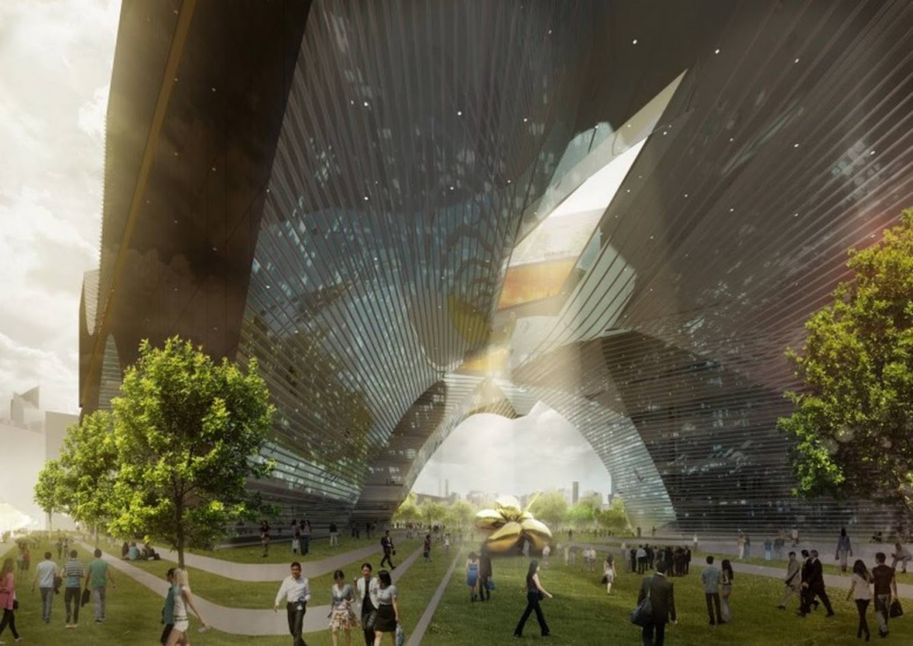 Taichung City Cultural Center Entry by AllesWirdGut Architektur