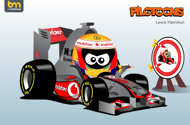 Льюис Хэмилтон McLaren MP4-27 pilotoons 2012