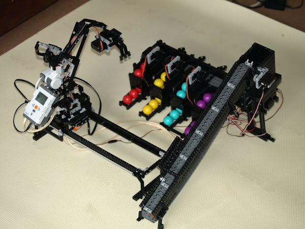 LEGO Minstorms NXT Crane with Ball Sorter.