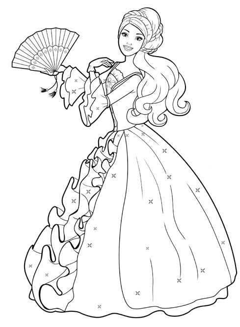 Barbie Coloring Pages for Kids Free Barbie Printable - barbie printables coloring pages