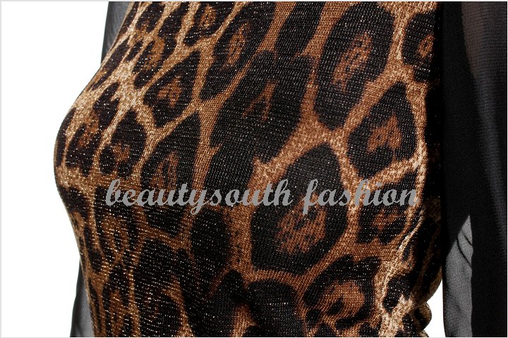 Women Leopard Chiffon Lace Backless Clubwear Mini Dress | eBay